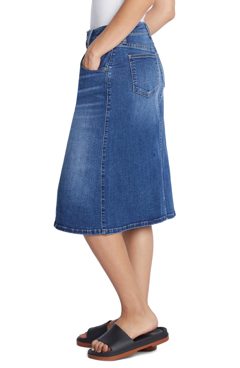 Wash Lab Denim Pieced Denim Midi Skirt, Alternate, color, Lake Blue
