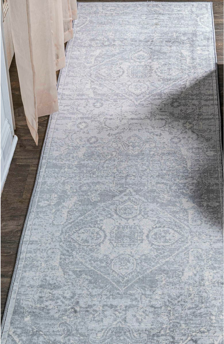 JONATHAN Y Modern Persian Vintage Medallion Area Rug, Alternate, color, Gray