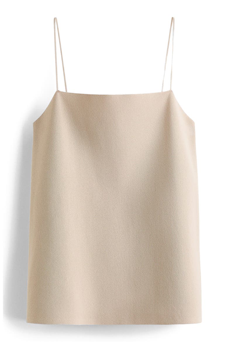 Fine-knit Strappy Top, Main, color, Beige