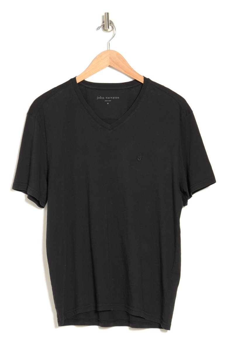 Nash V-Neck Cotton T-Shirt, Alternate, color, BLACK