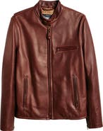 Schott NYC Café Racer Oil Tanned Leather Moto Jacket