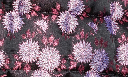 Shop Comme Des Garçons Quilted Floral Jacquard Top In Black/pink