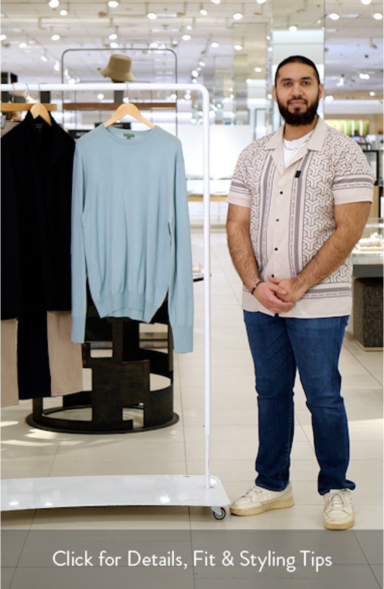 Fine Gauge Wool Crewneck Sweater, sales video thumbnail