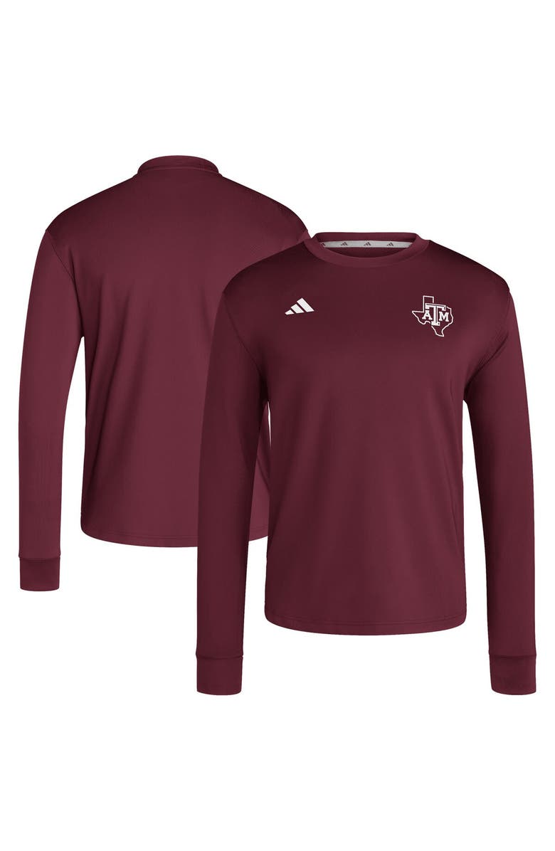 adidas Men's adidas Maroon Texas A&M Aggies Dugout Pullover Sweatshirt, Alternate, color, Maroon