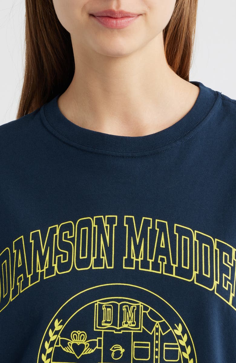 Damson Madder Collegiate Oversize Graphic T-Shirt, Alternate, color, Navy
