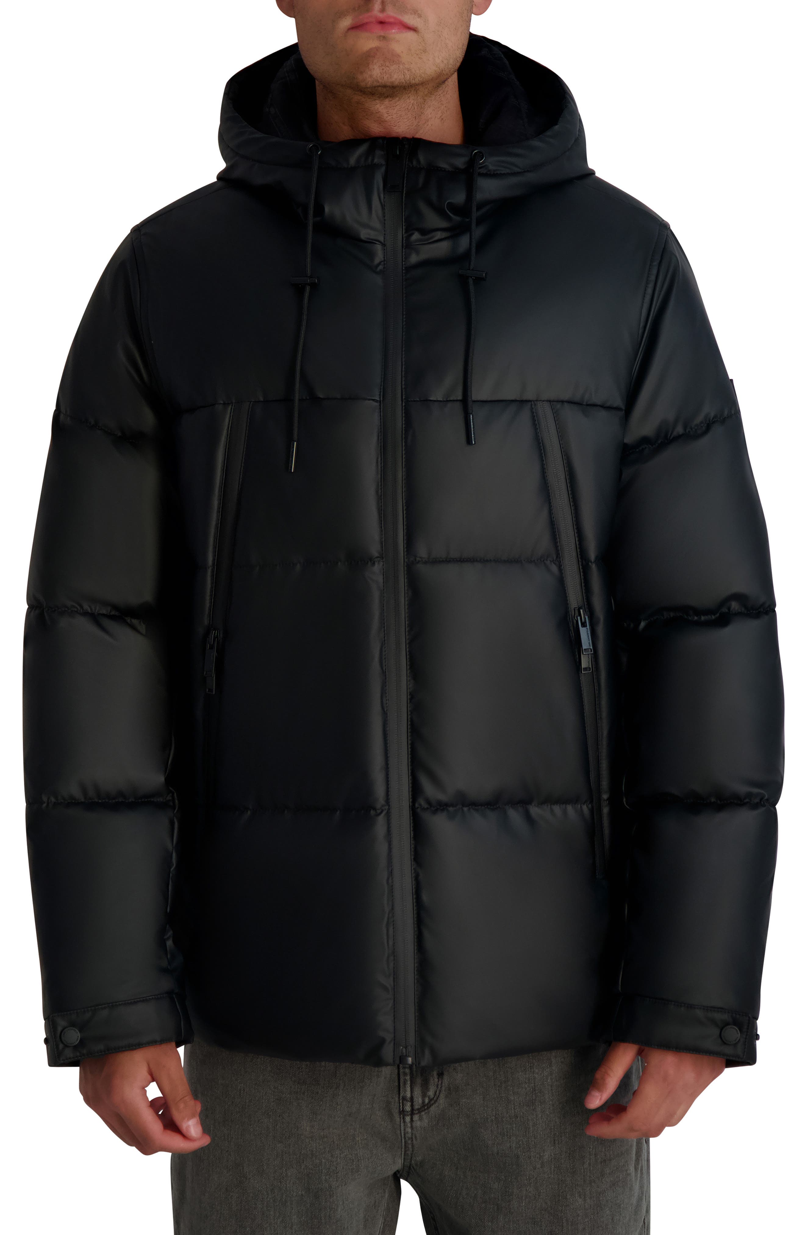 KARL LAGERFELD PARIS Hooded Puffer Jacket