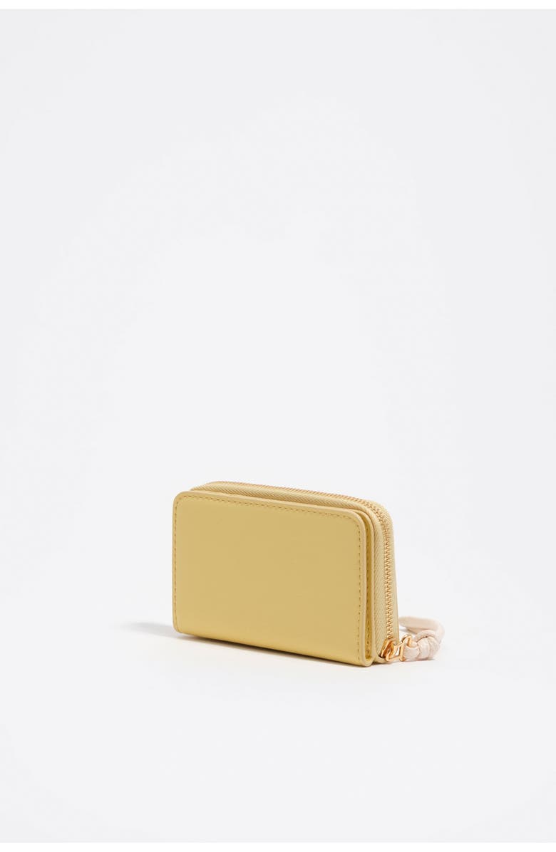 Bimba y Lola Leather Card Holder Coin Purse SS26, Alternate, color, Banana