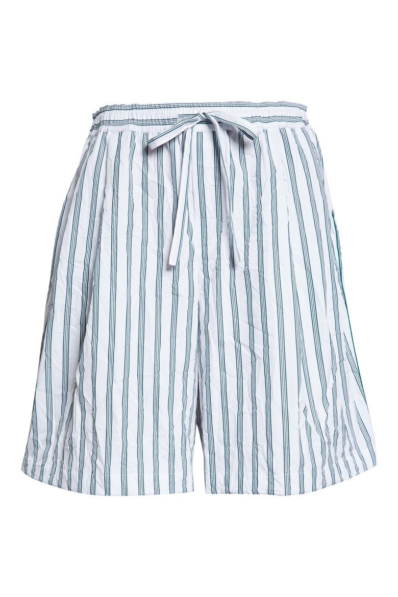Stripe Crinkled Poplin Bowling Shorts, Alternate, color, S8051 RIGATO