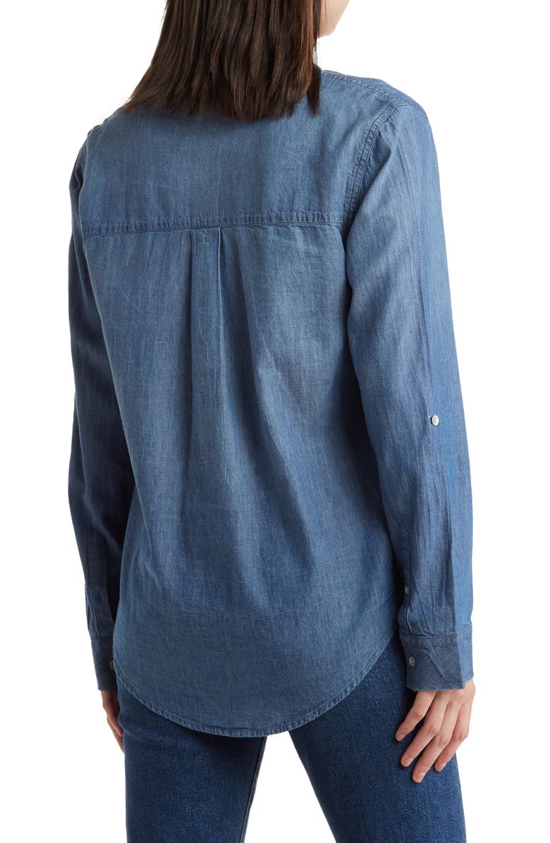 Casual Chambray Button-Up Shirt