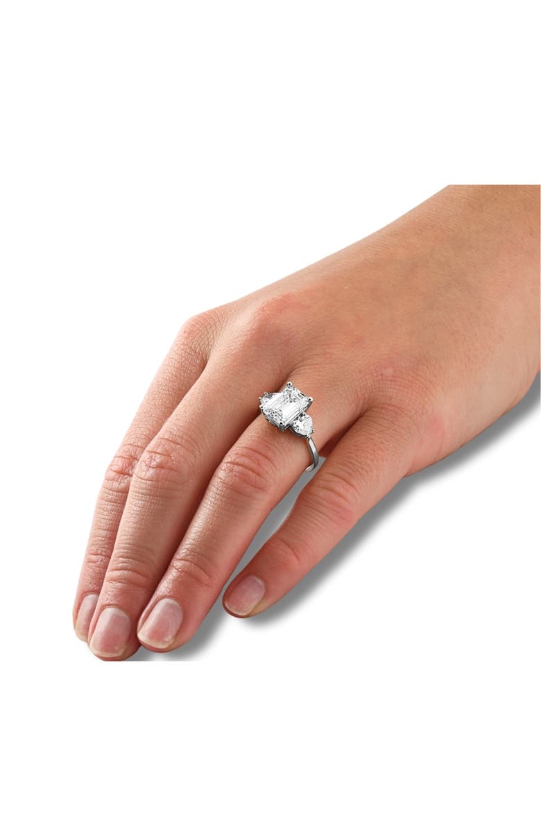 Bliss Diamond Certified 2 1/2Ct Madison Emerald Cut Diamond Engagement Ring 14k Gold Lab Grown, Alternate, color, 14K White Gold
