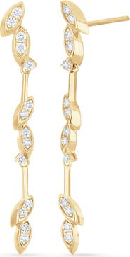 Bony Levy Getty 18k Gold Diamond Linear Drop Earrings