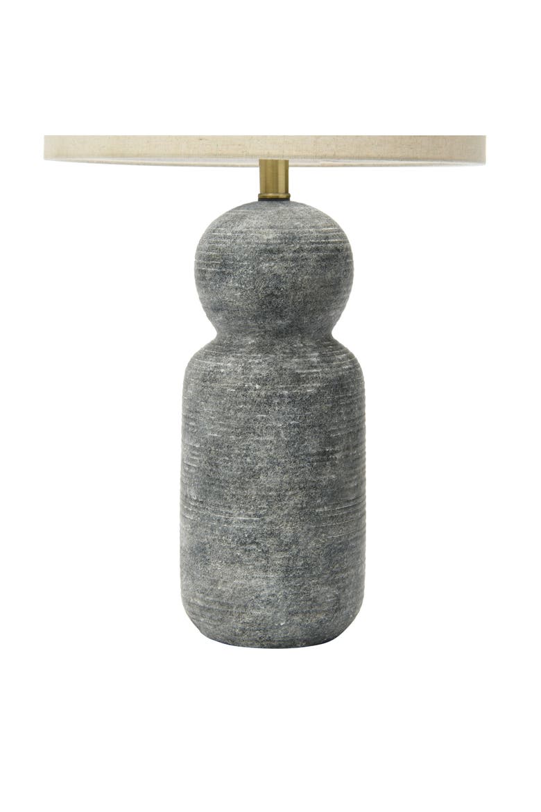 14 in. Round Stoneware Desk Lamp, Alternate, color, Grey
