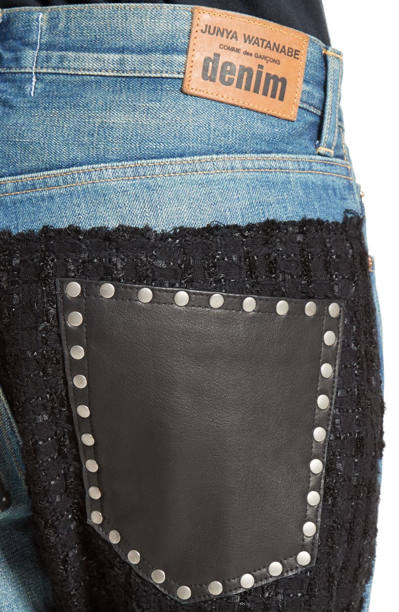 Junya Watanabe Patchwork Boyfriend Jeans, Alternate, color, 