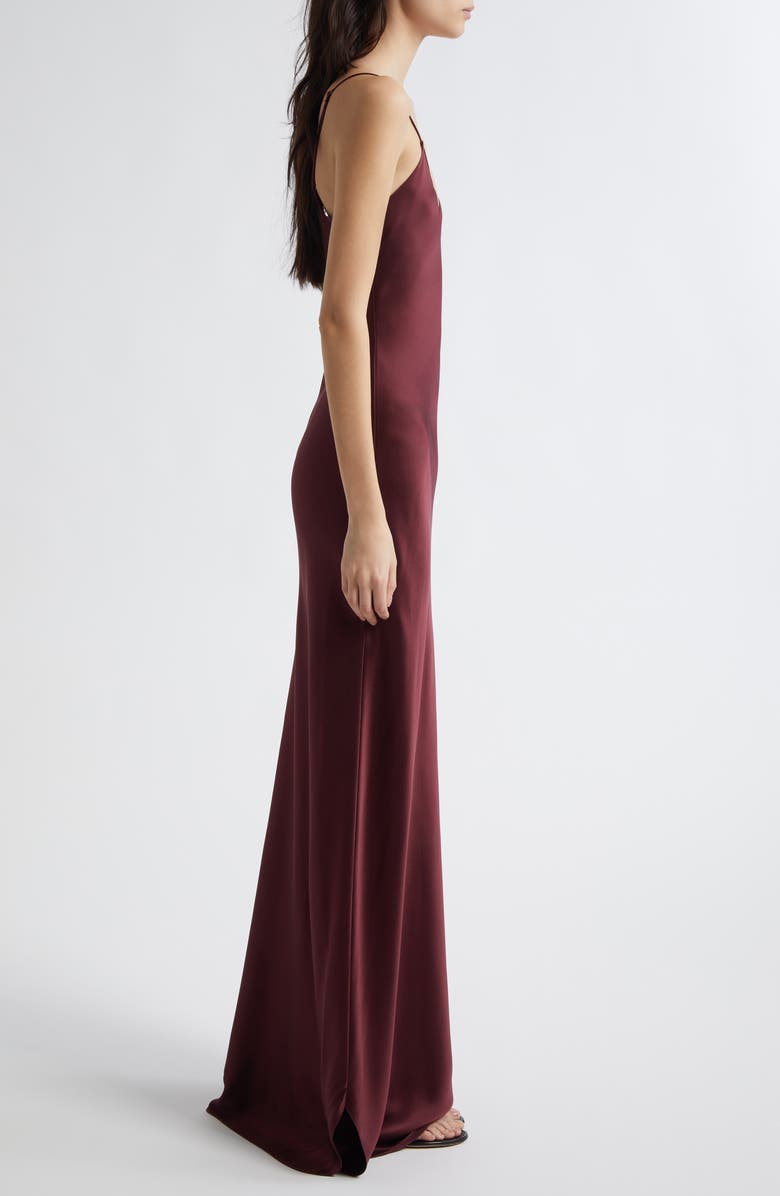 Nili Lotan Cami Silk Slipdress, Alternate, color, Claret