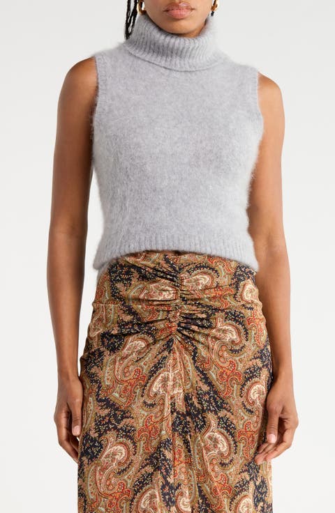 Mazzy Brushed Cashmere Sleeveless Sweater