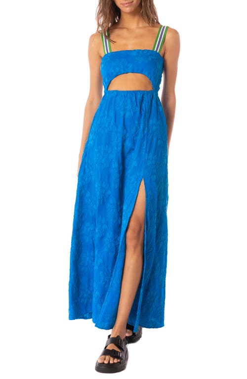 Maaji Poet Cutout Embroidered Cover-up Dress In Bright Blue