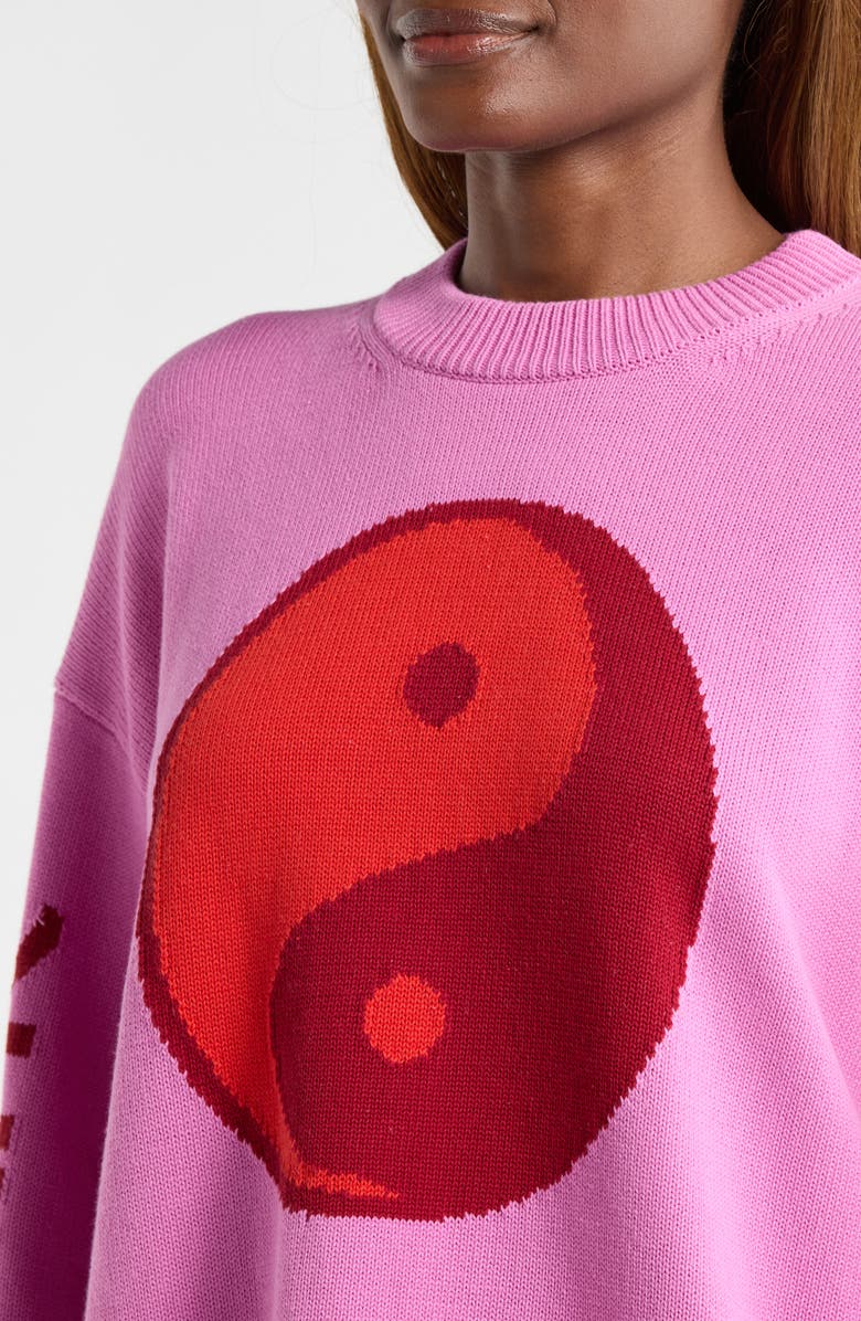 STAUD Giada Cotton Sweater, Alternate, color, Orchid