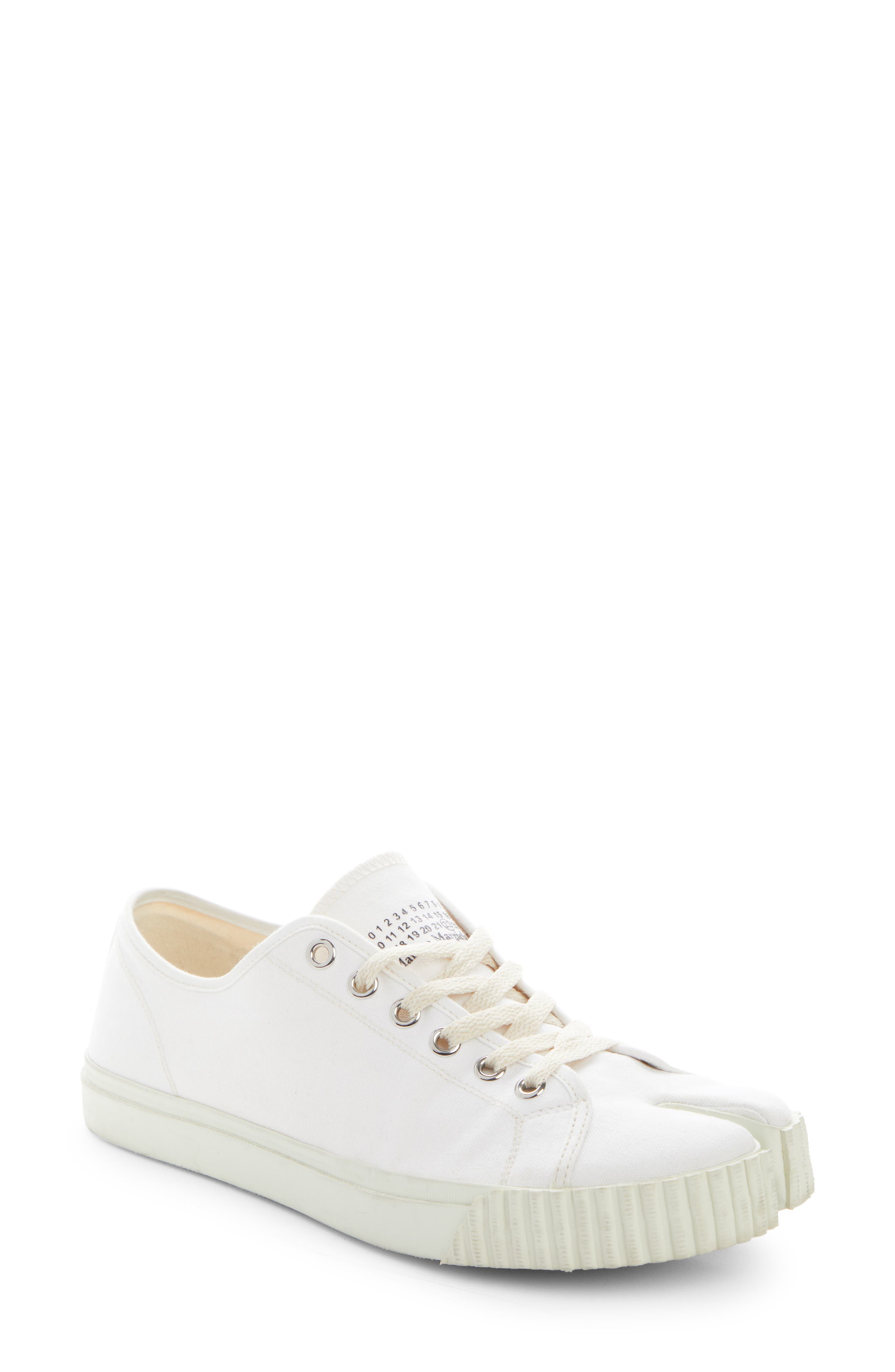 Tabi Low Top Sneaker, Main, color, WHITE