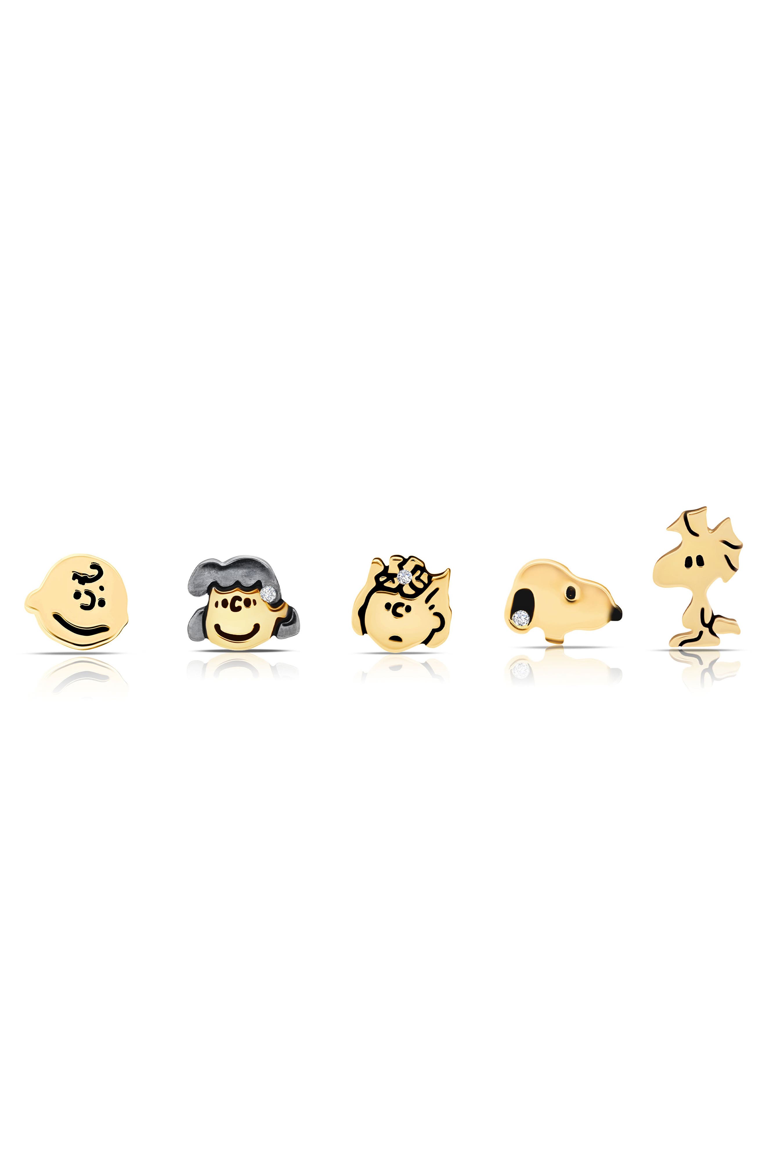 18KT YELLOW GOLD / CLEAR STONE