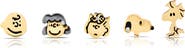 Crislu x Peanuts® Snoopy & the Gang Set of 5 Assorted Single Stud Earrings