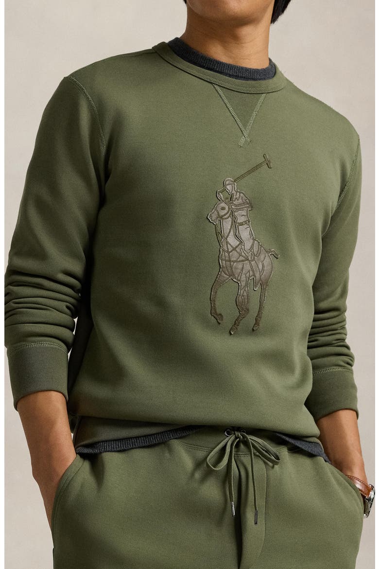 Logo Graphic Sweatshirt, Alternate, color, THERMAL GREEN