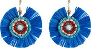 OLIVIA WELLES Fiesta Multi-Color Raffia Earrings