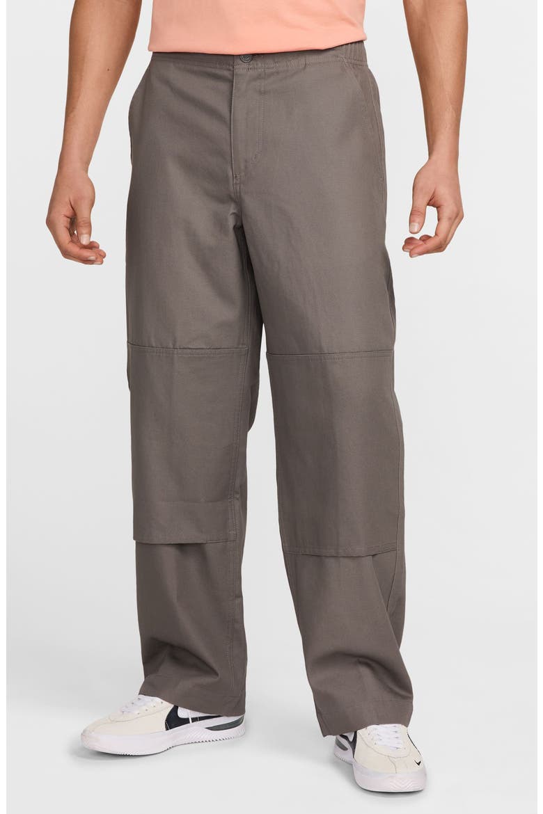 Double-Knee Twill Skate Pants, Main, color, CAVE STONE