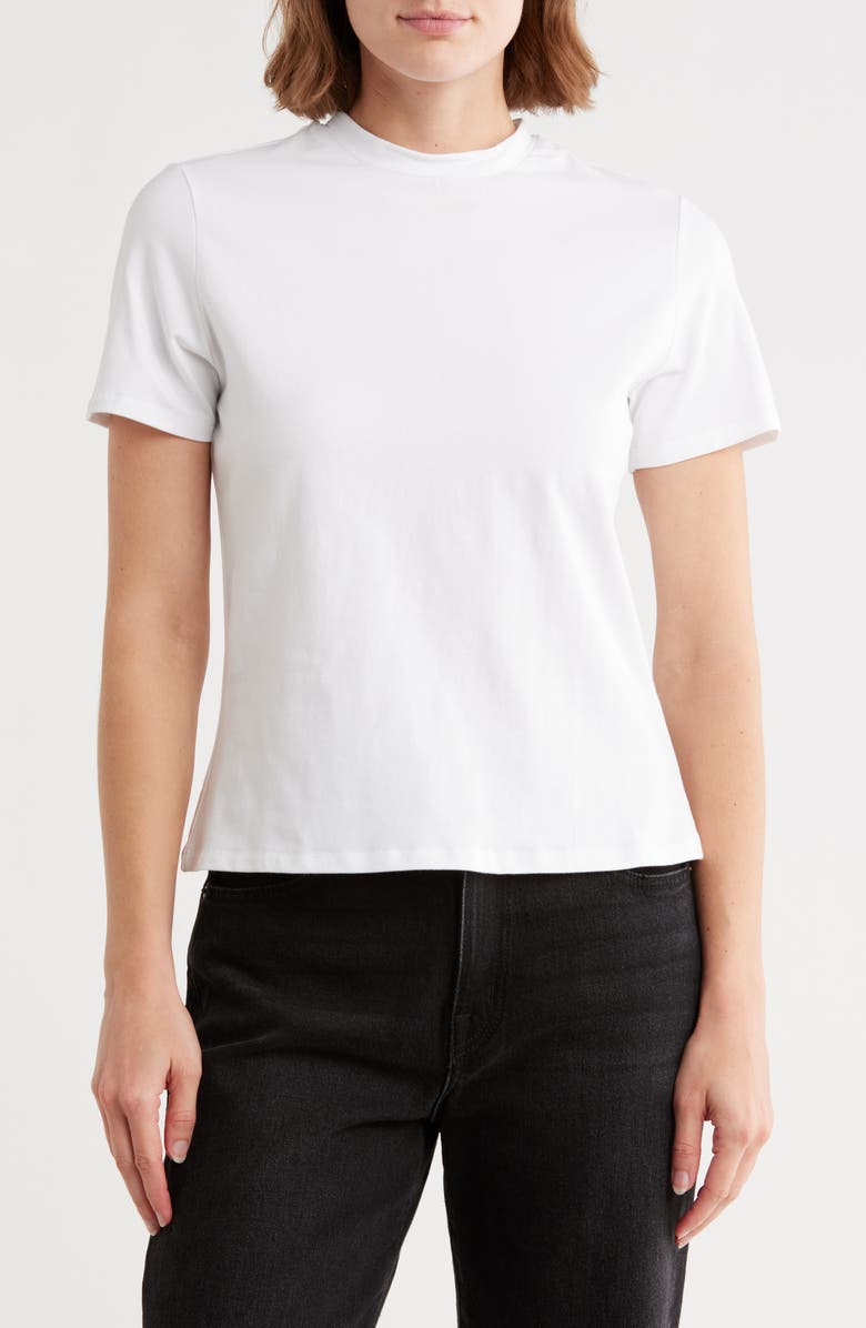 French Connection Justine Ruched Back T-Shirt, Main, color, Summer White