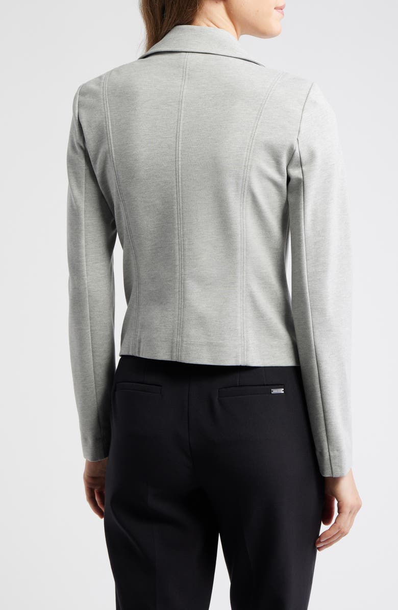 Anne Klein Moto Zip Ponte Jacket, Alternate, color, Antique Sb Crshatch