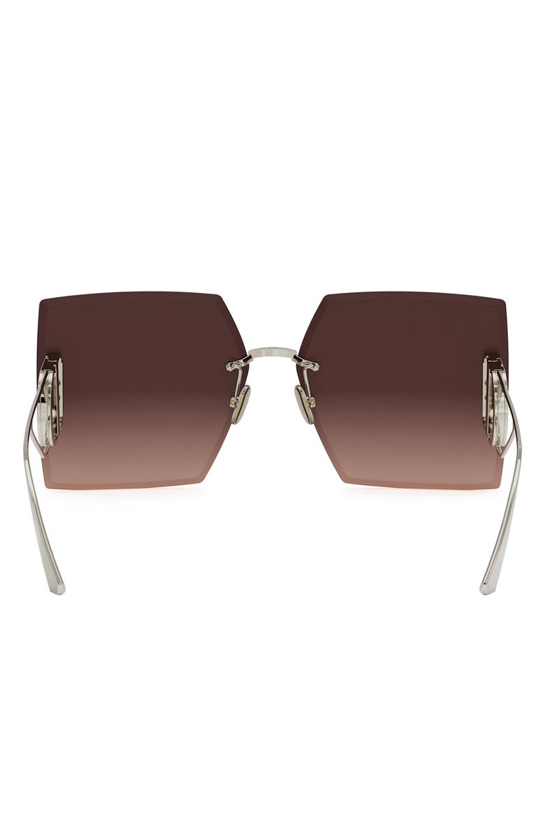 DIOR 30Montaigne S7U 64mm Oversize Gradient Geometric Sunglasses, Alternate, color, Matte Rose Gold / Roviex