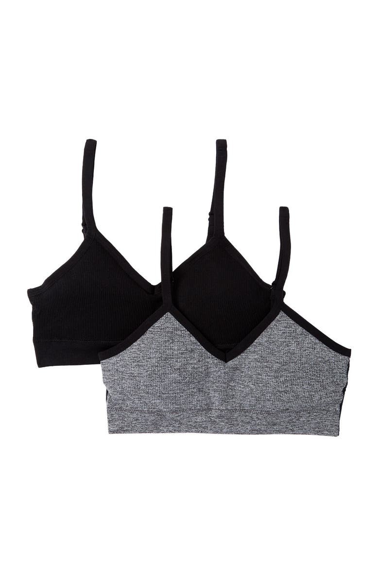REAL UNDERWEAR Seamless Longline Bralette - Pack of 2, Main, color,