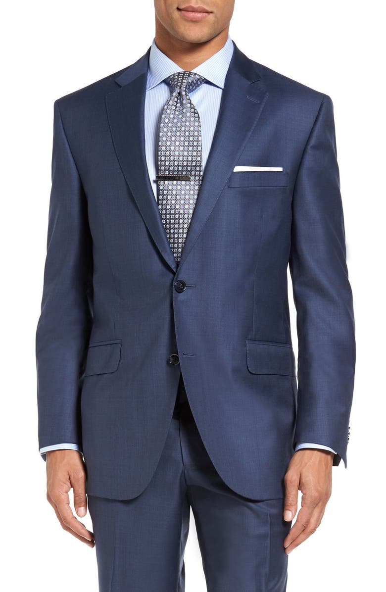 Peter Millar Flynn Classic Fit Blue Wool Suit, Alternate, color, Blue