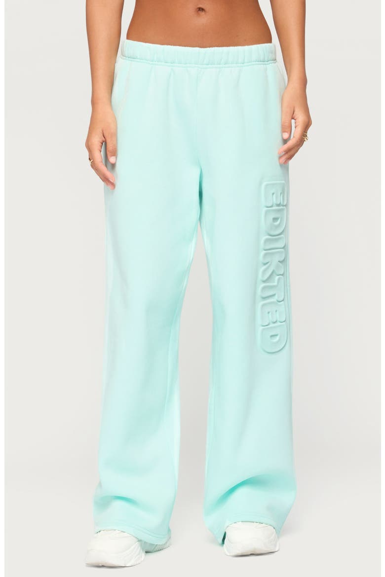 Alysa Wide Leg Sweatpants, Main, color, AQUA