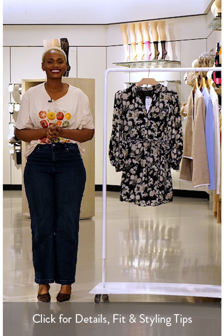 Antonette Floral Print Long Sleeve Minidress video