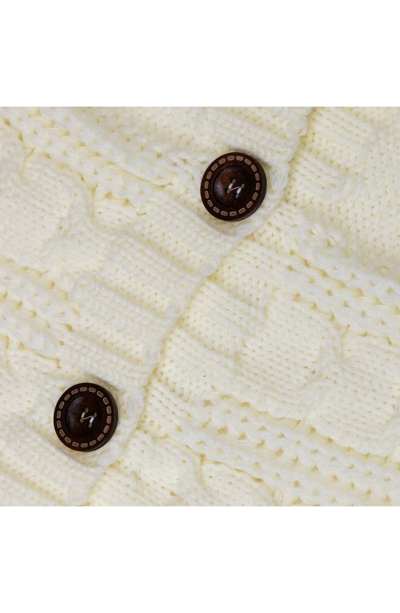 Northlight Knitted Sweater Tree Skirt with Buttons - 60" - Cream, Alternate, color,
