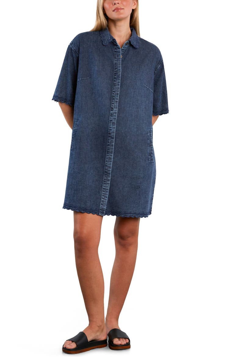 Wanderbloom Denim Shirtdress, Alternate, color, PETAL DREAM
