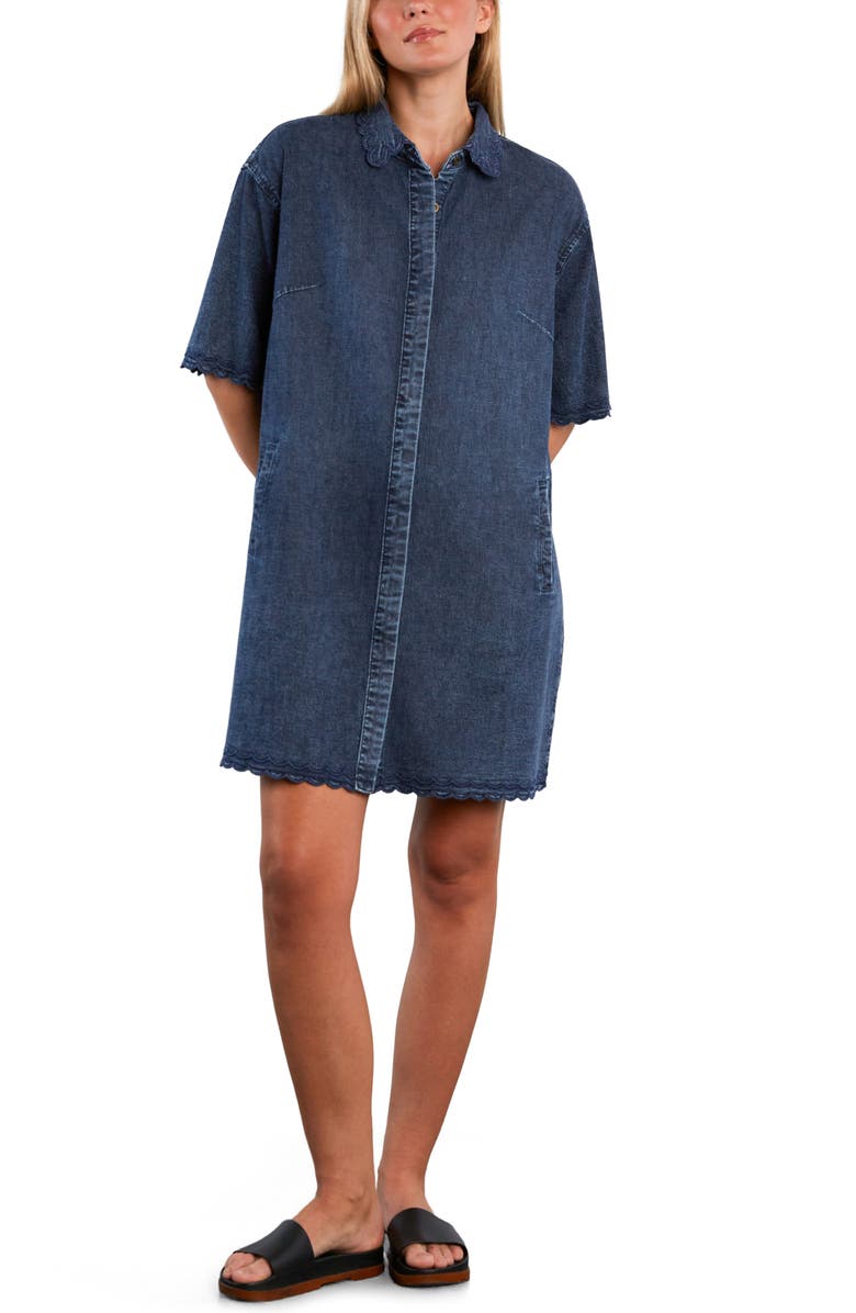 Wash Lab Denim Wanderbloom Denim Shirtdress, Alternate, color, Petal Dream