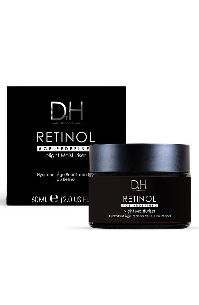 Dr H Retinol Anti-Ageing Night Moisturiser 60ml for Fine Lines & Wrinkles, Loss of Firmness, Alternate, color, White