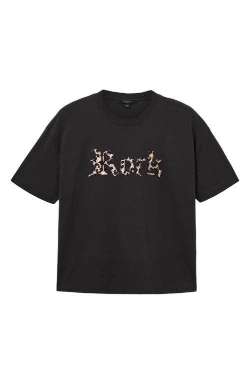 Allsaints Rock Etta Oversized T-shirt In Brown
