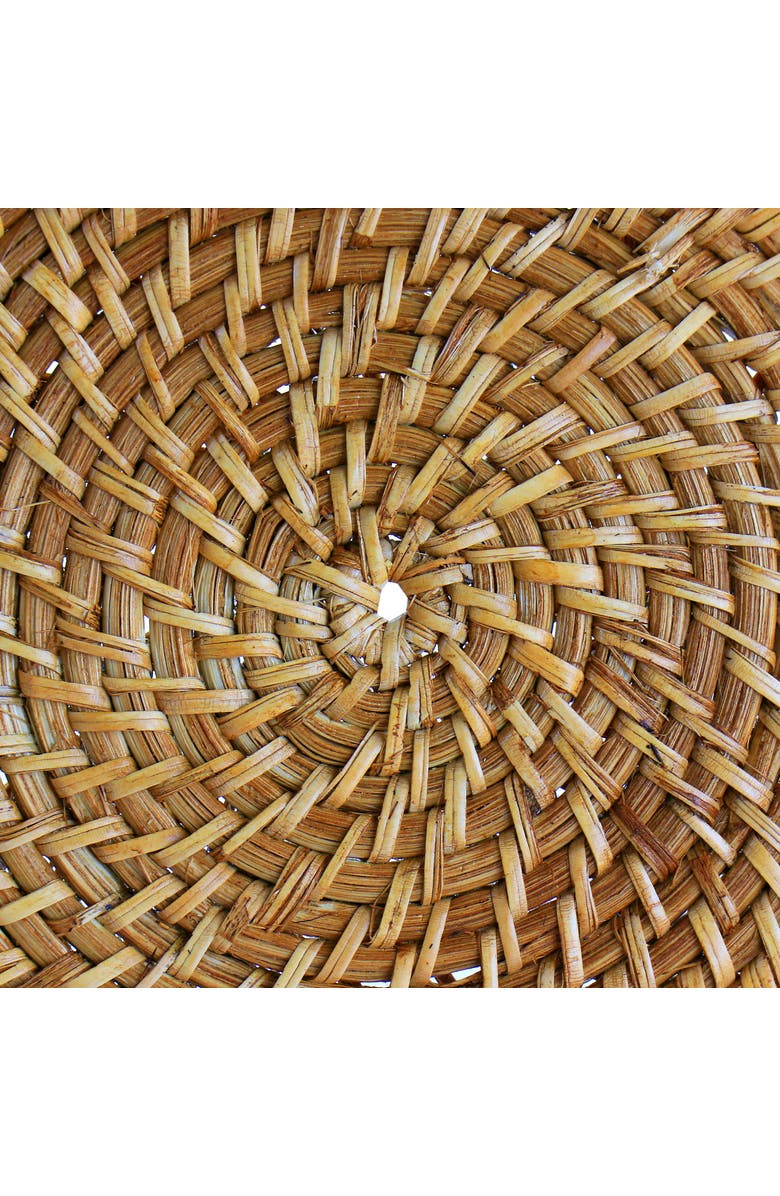 MARTHA STEWART 14 Inch Rattan Woven Circular Placemat, Alternate, color, Brown