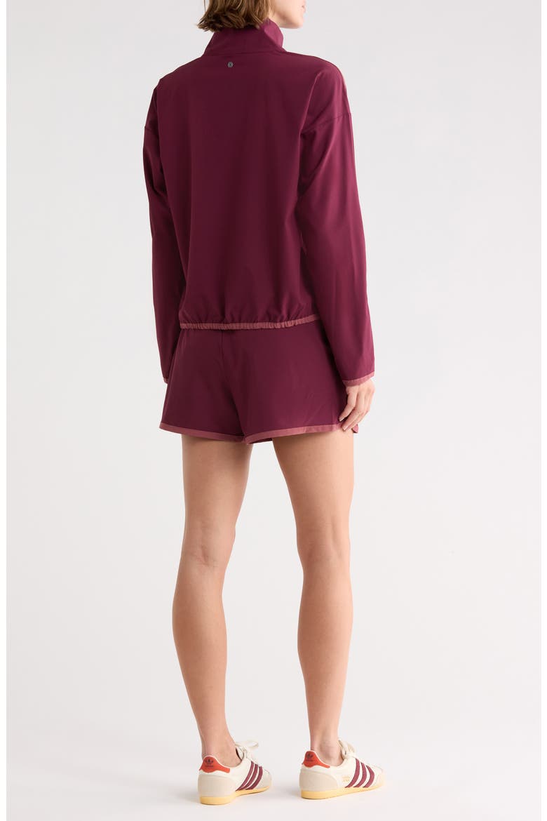 Dayton Sweatshirt & Shorts Set, Alternate, color, WINDSOR WINE/ WILD GINGER