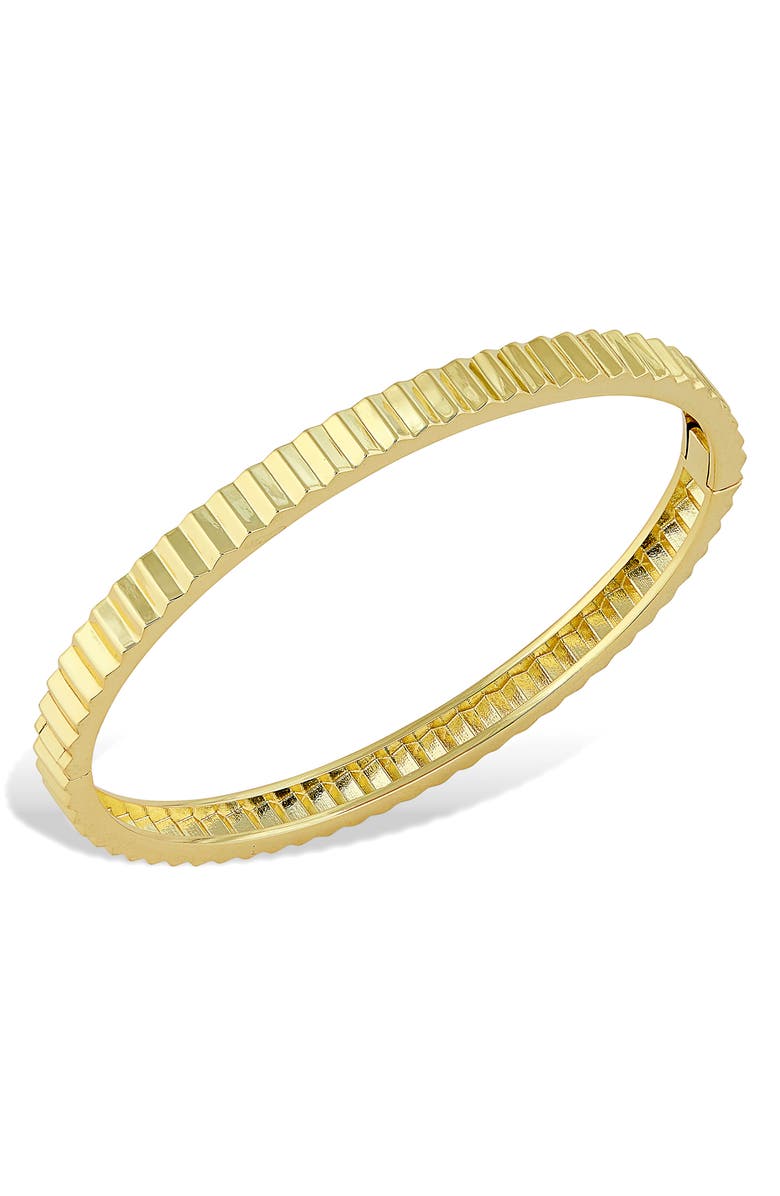 SAVVY CIE JEWELS Ribbed Bangle, Main, color, Yellow