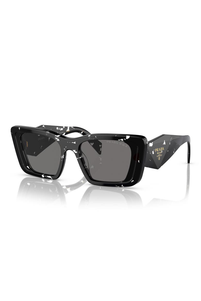 51mm Butterfly Polarized Sunglasses, Alternate, color, CRYSTAL GREY