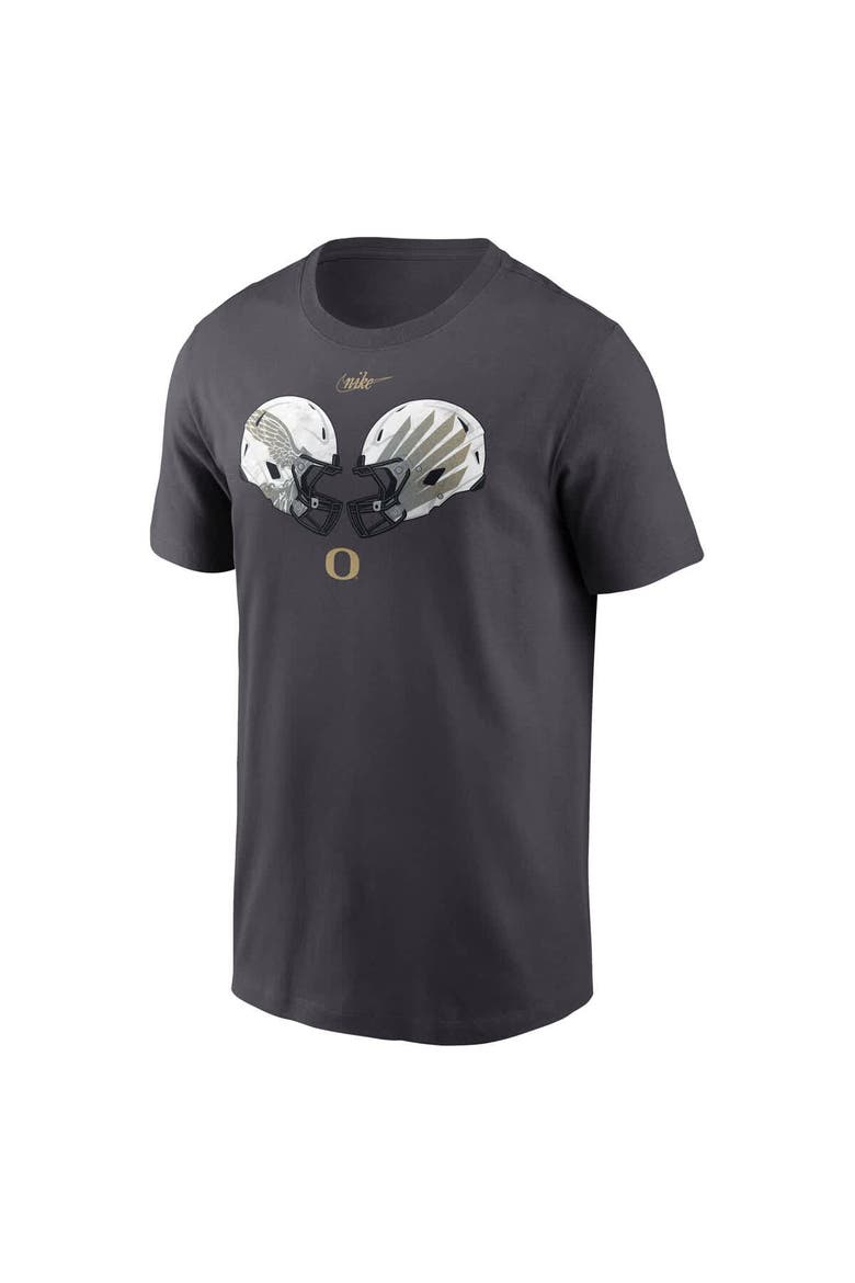Men's Nike Anthracite Oregon Ducks Shoe Duck Unstoppable Force Dri-FIT T-Shirt, Alternate, color, Anthracite