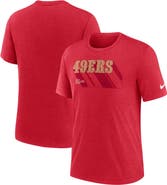 Nike Men's Nike Heather Scarlet San Francisco 49ers Long Pass Tri-Blend T-Shirt