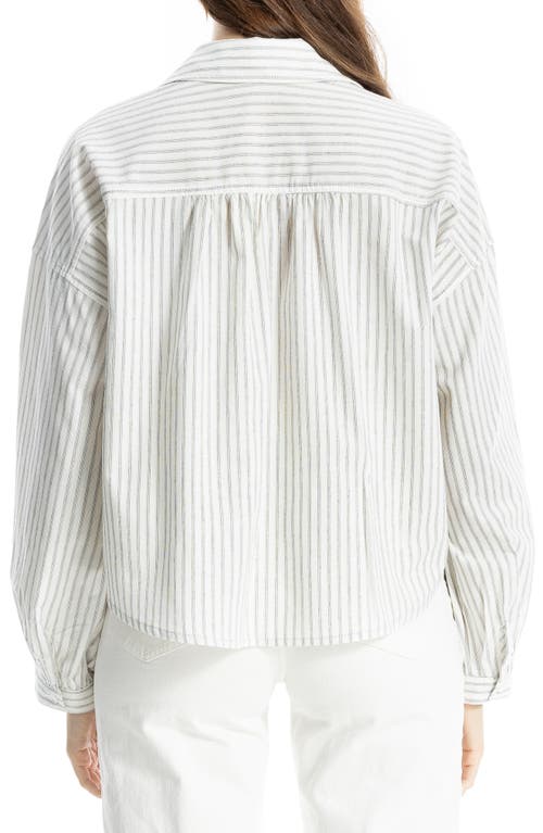 Max Studio Three-quarter Sleeve Top In White