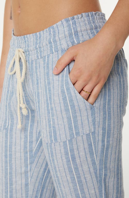 ROXY ROXY OCEANSIDE STRIPE LINEN BLEND PANTS