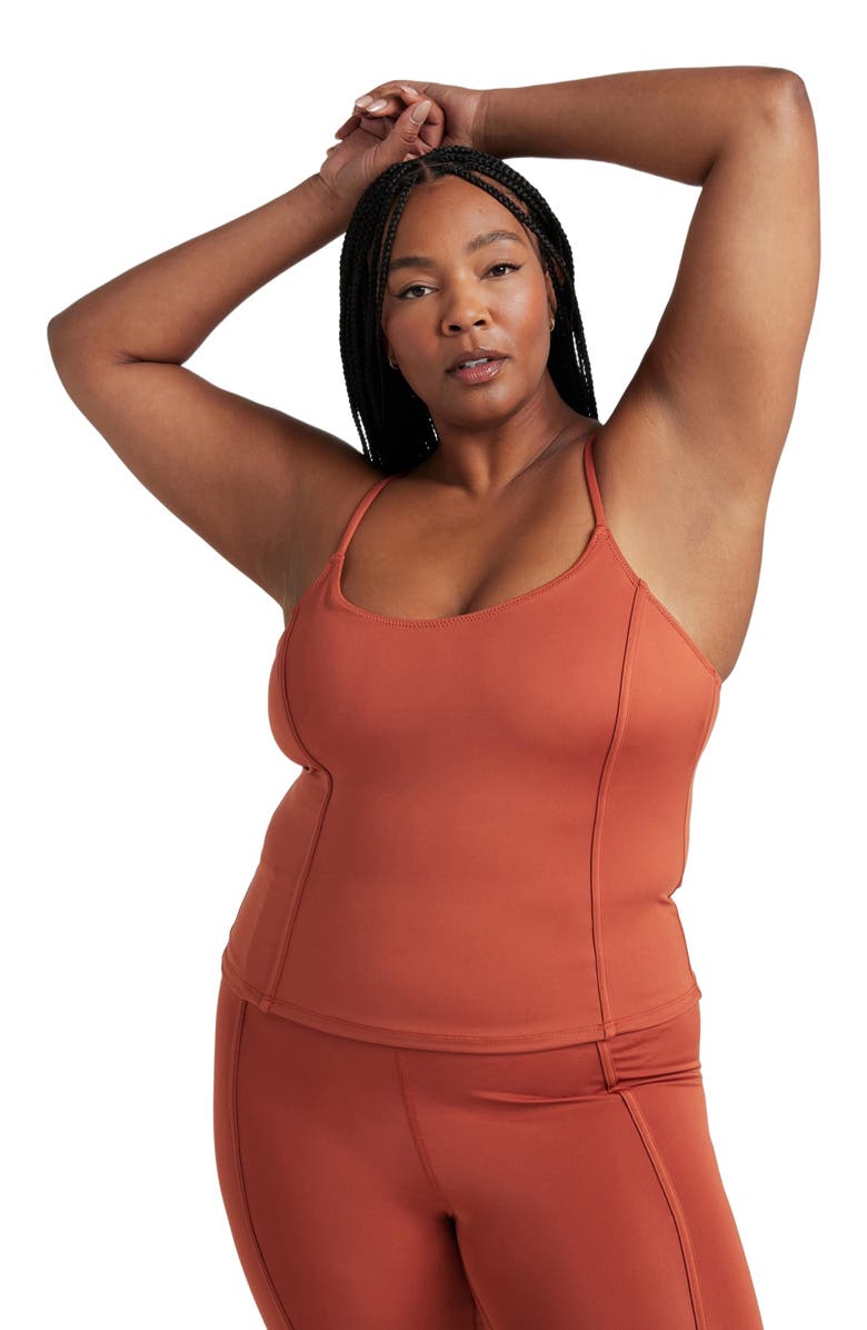 Losano Contour Tank, Alternate, color, Baked Clay