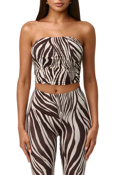 Printed Crop Tube Top