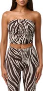 Naked Wardrobe Printed Crop Tube Top